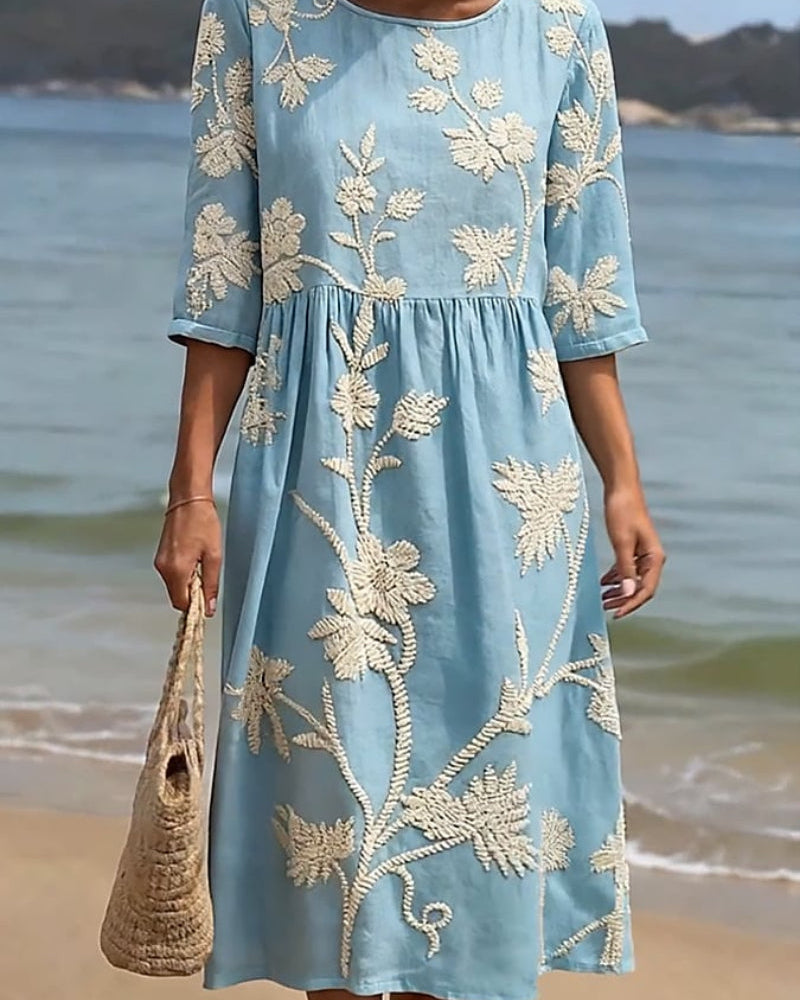 Raquel | Embroidered Vintage Dress