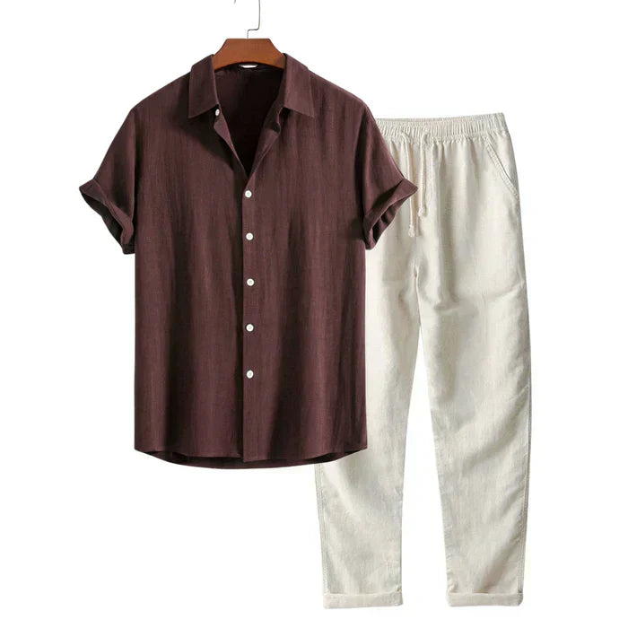 Men’s Summer Set – Loose Shirt, Breathable & Casual Fit