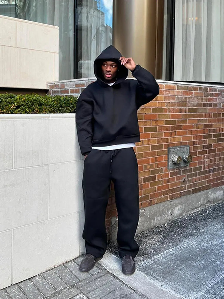 Unisex Complete Sports Outfit with Oversized Hood and Sweatpants
