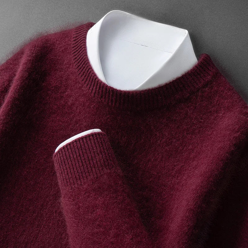Classic Men's Sweater with Round Neck