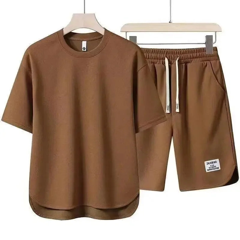 Men’s Casual Two-Piece T-Shirt & Shorts Set