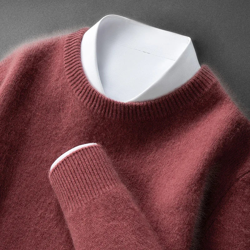 Classic Men's Sweater with Round Neck