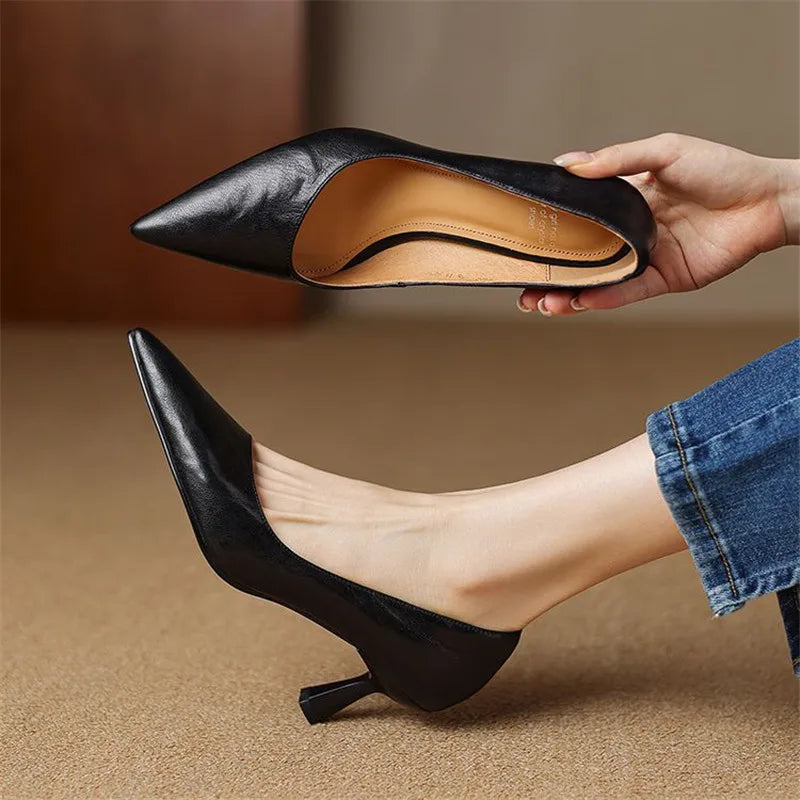 Avero Genuine Leather Heels