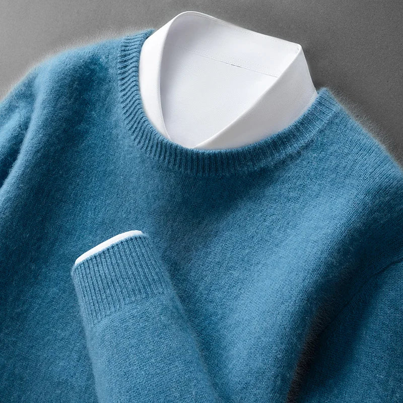 Classic Men's Sweater with Round Neck