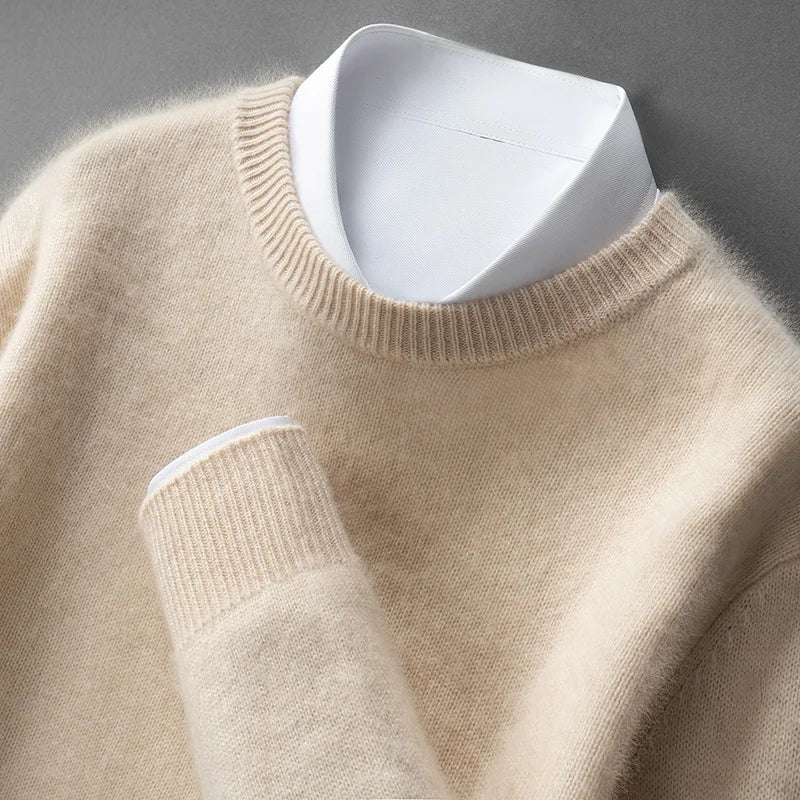 Classic Men's Sweater with Round Neck