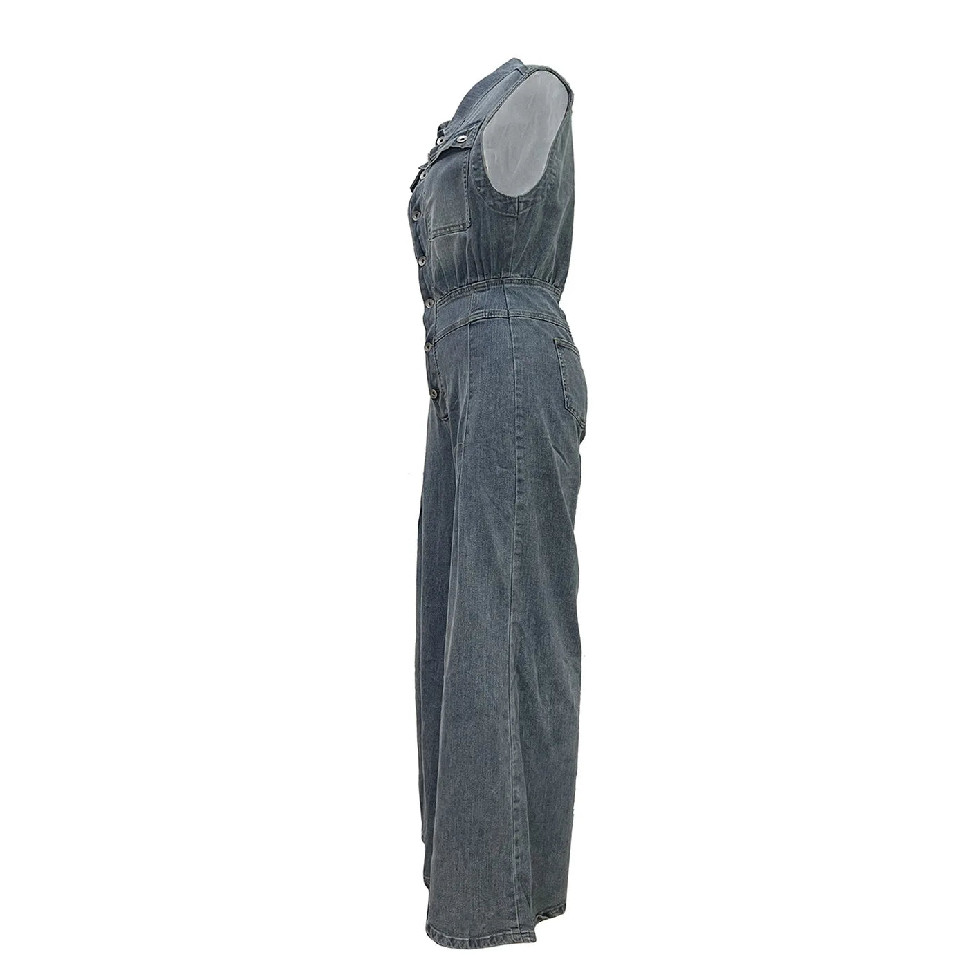 Stella | Cinched Waist Wide Leg Jumpsuit