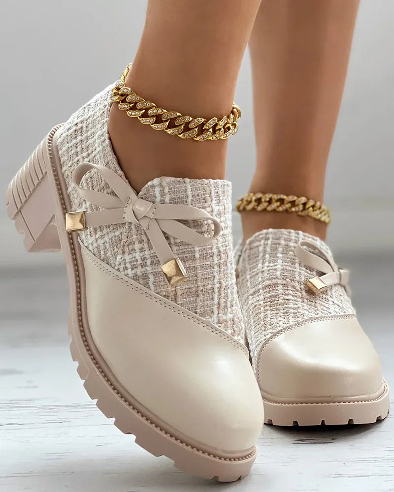 Women’s Casual Bow Detail Platform Loafers