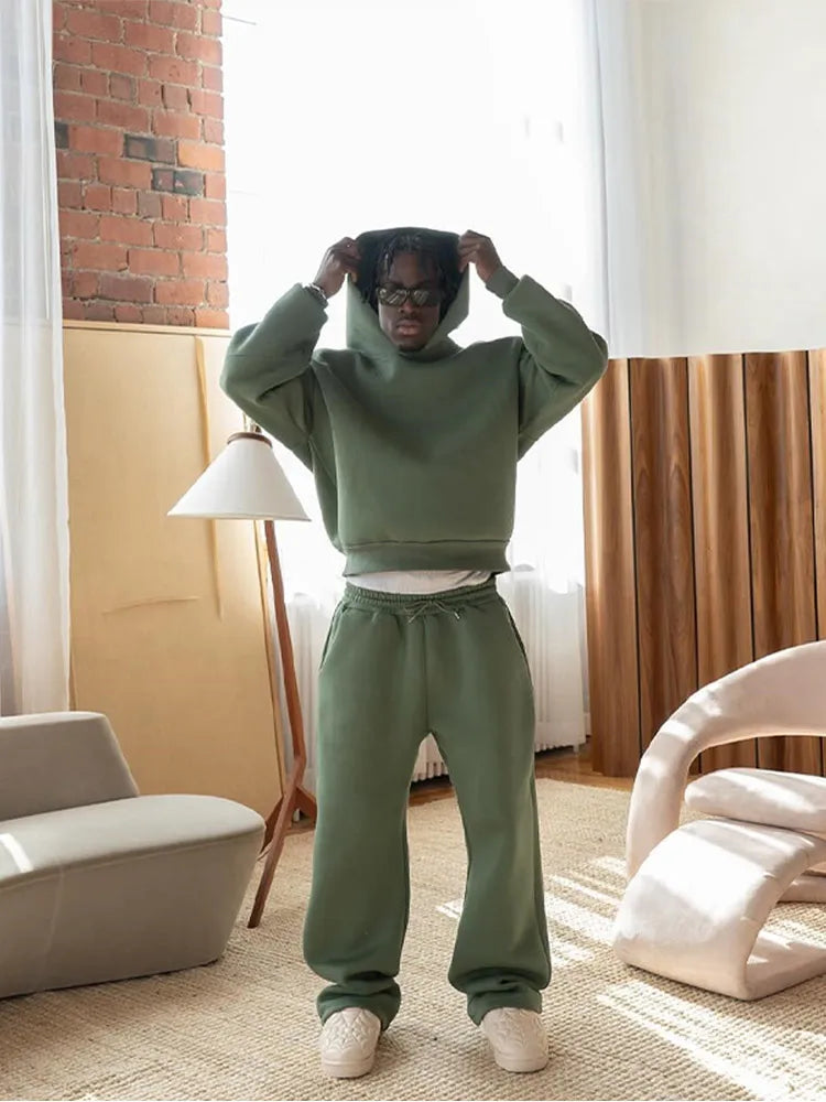 Unisex Complete Sports Outfit with Oversized Hood and Sweatpants