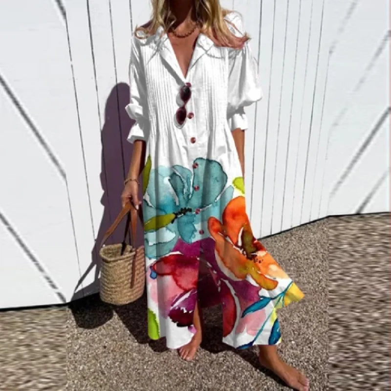 Stella | Women’s Boho Floral Long Sleeve Maxi Dress