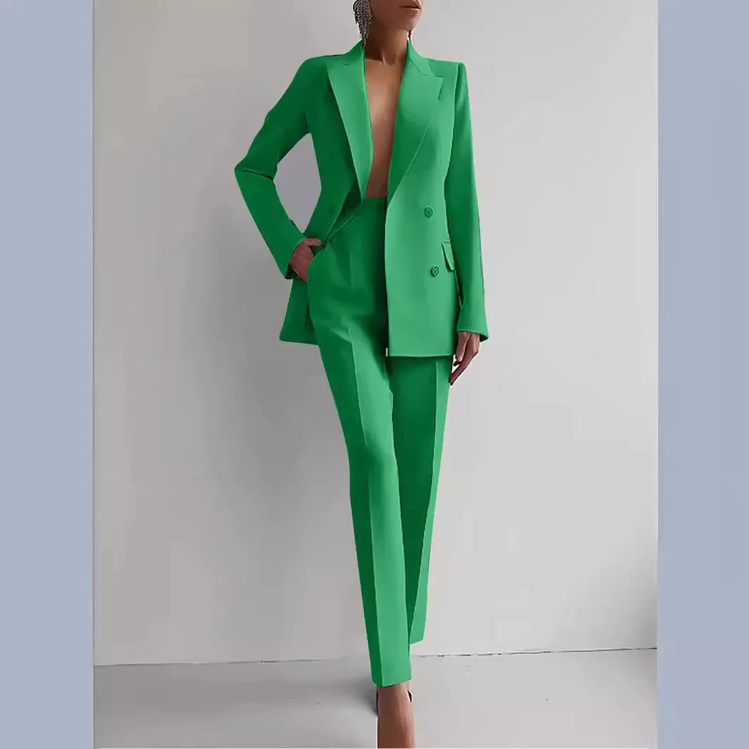 Women’s Elegant Two-Piece Blazer Suit Set