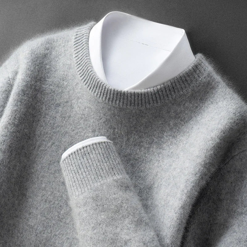 Classic Men's Sweater with Round Neck