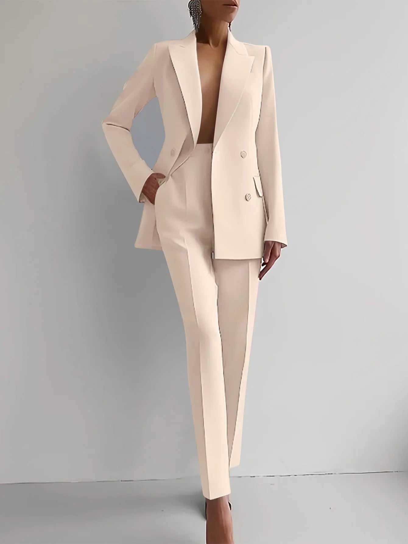 Women’s Elegant Two-Piece Blazer Suit Set