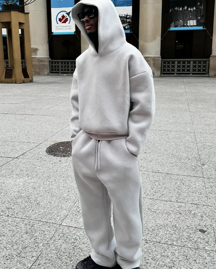Unisex Complete Sports Outfit with Oversized Hood and Sweatpants