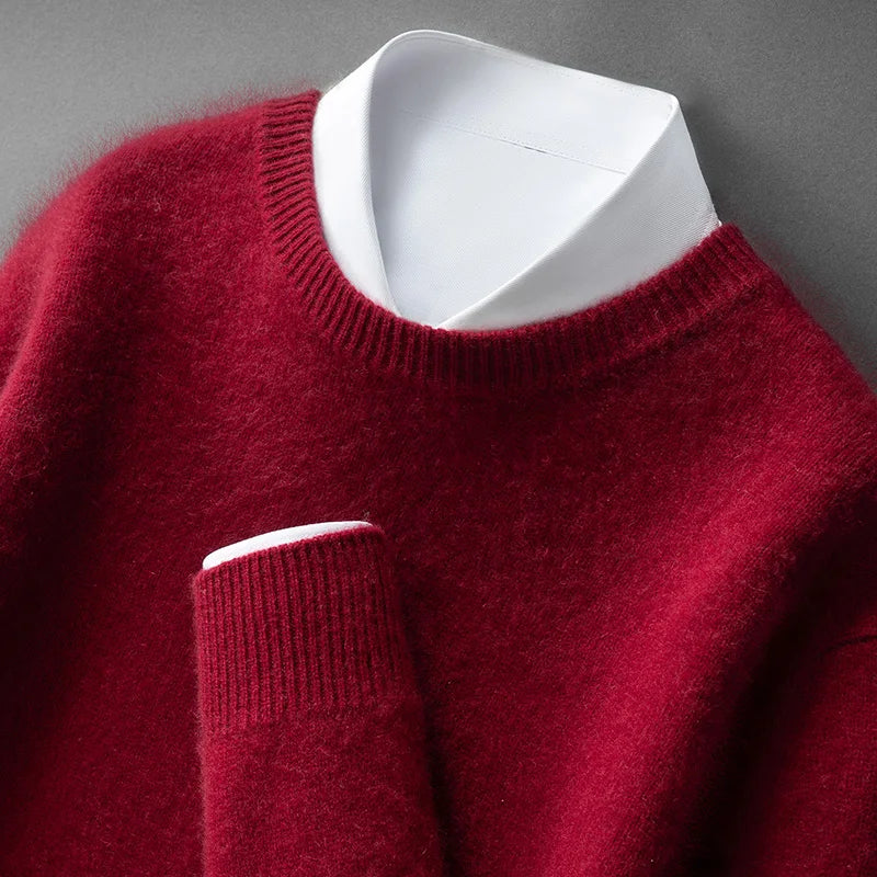 Classic Men's Sweater with Round Neck