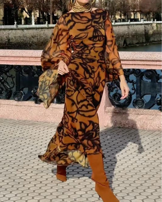 Ashley | Beach Glam Long Printed Dress