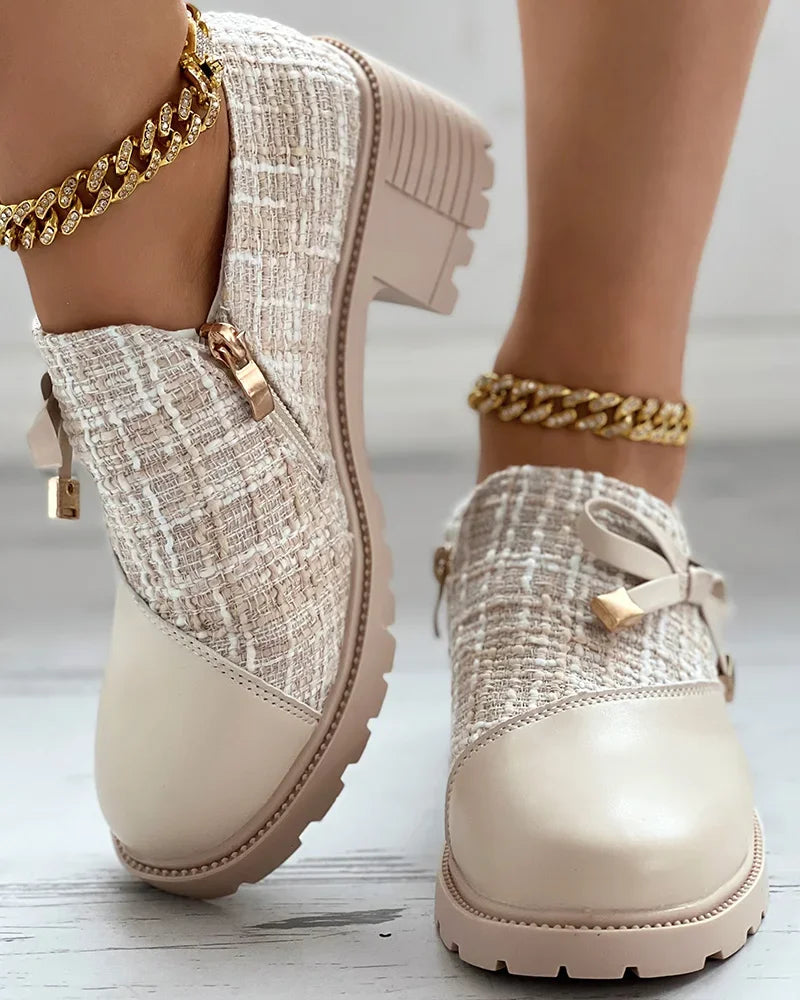 Women’s Casual Bow Detail Platform Loafers