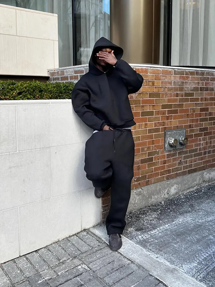 Unisex Complete Sports Outfit with Oversized Hood and Sweatpants