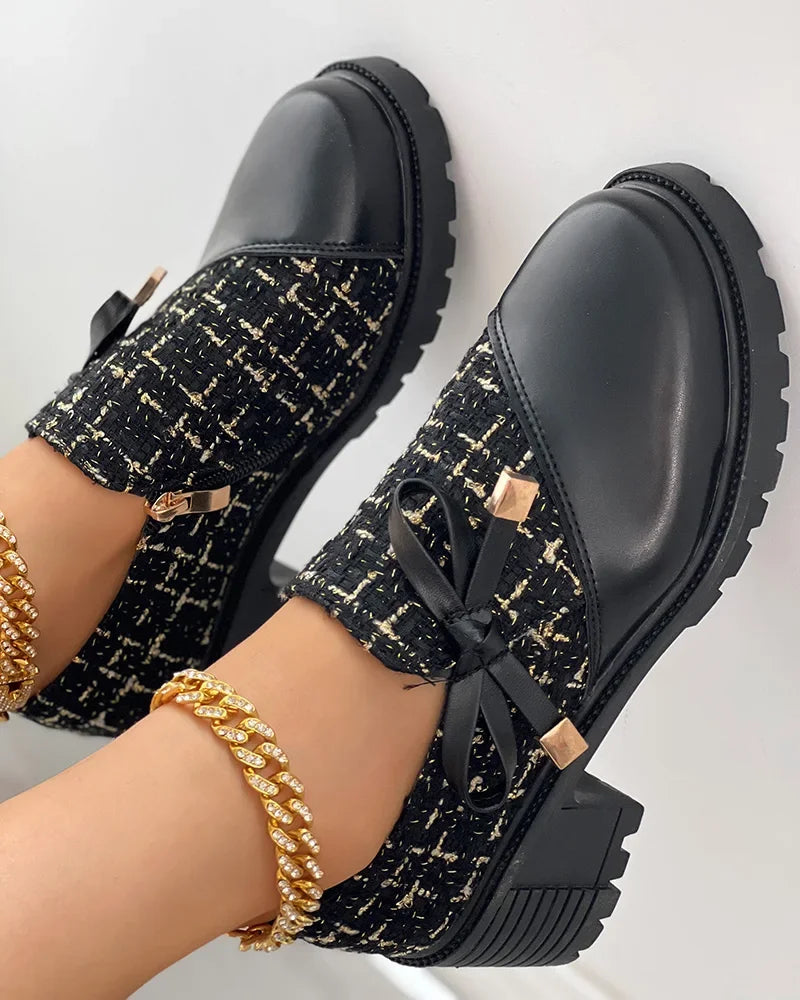 Women’s Casual Bow Detail Platform Loafers