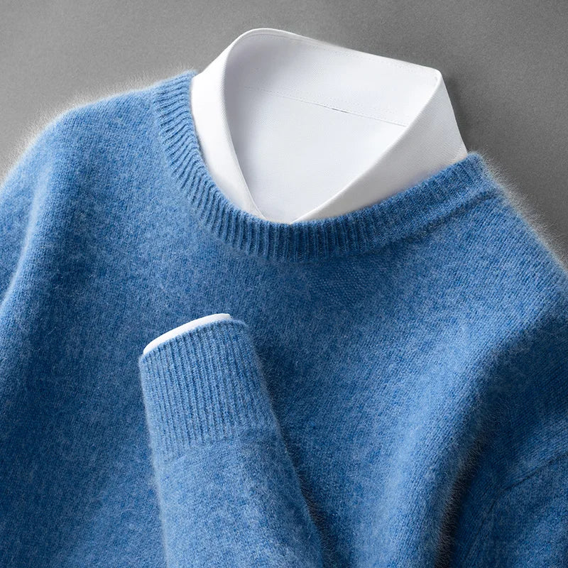 Classic Men's Sweater with Round Neck