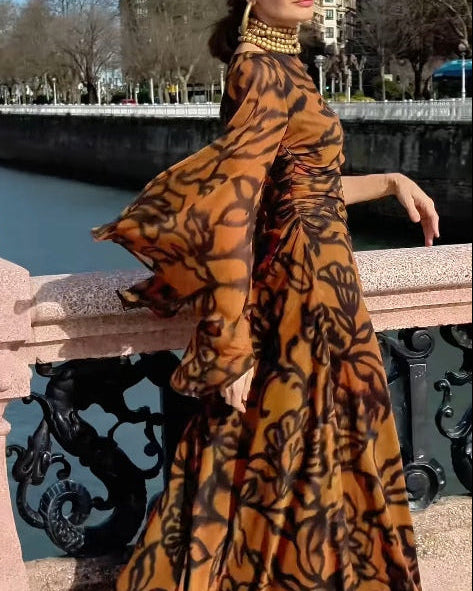 Ashley | Beach Glam Long Printed Dress