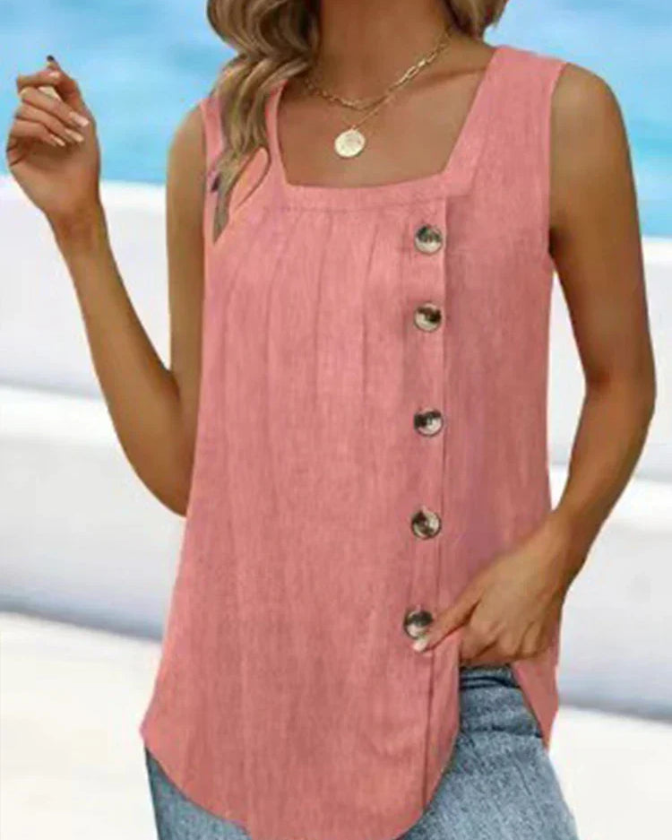 Acke | Casual Tank Top with Buttons