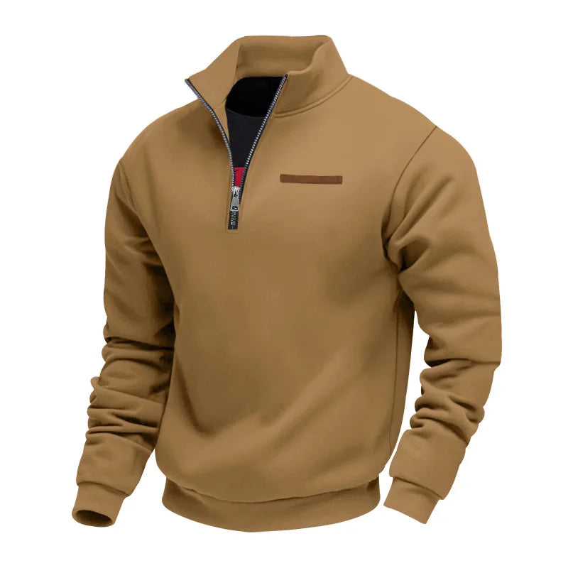Men's Sweatshirt | Sweatshirt with a Zipper at the Neck