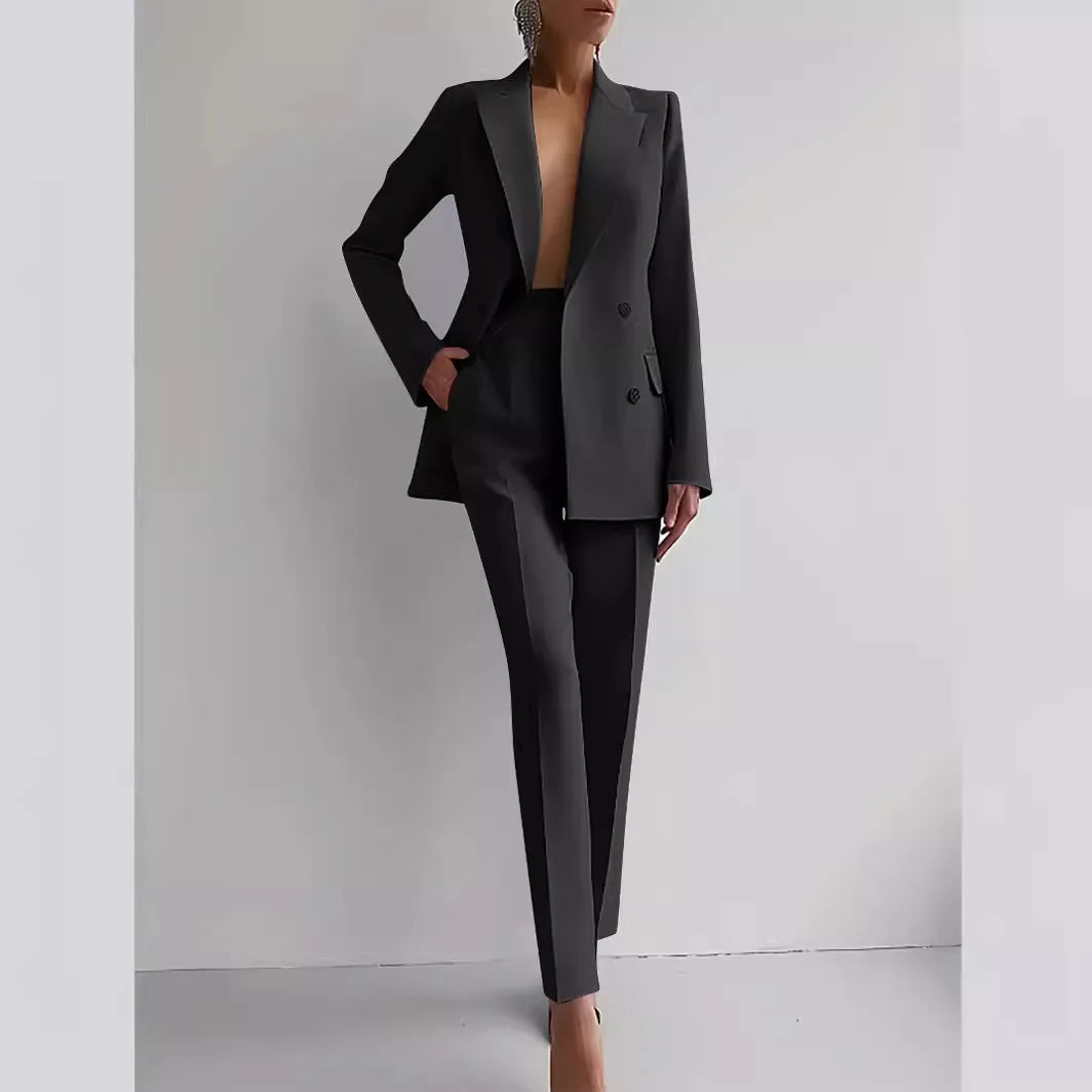 Women’s Elegant Two-Piece Blazer Suit Set