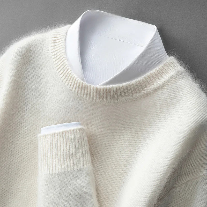 Classic Men's Sweater with Round Neck