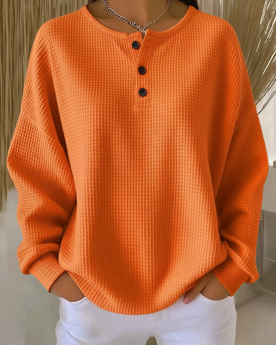 Women's Blouse | Long Sleeve with Buttons and Texture