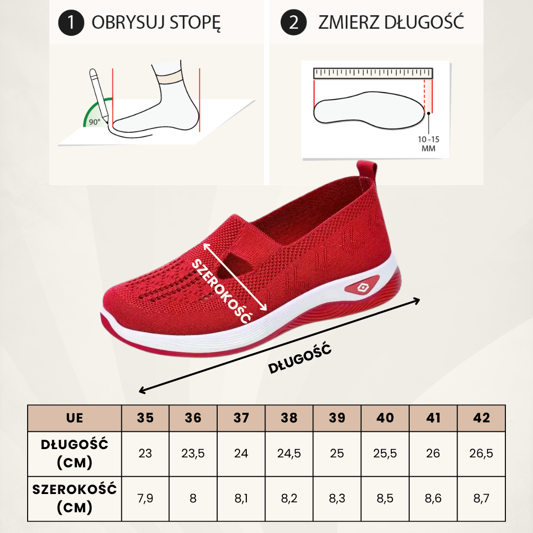 Women's Slip-On Sports Shoes | with Mesh and Thick Sole