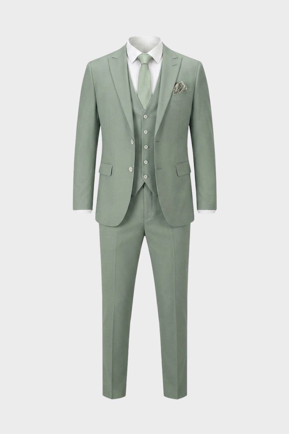 Men's Suits – Three-Piece Single-Button Suit with Vest and Slim Silhouette for Weddings & Formal Ceremonies