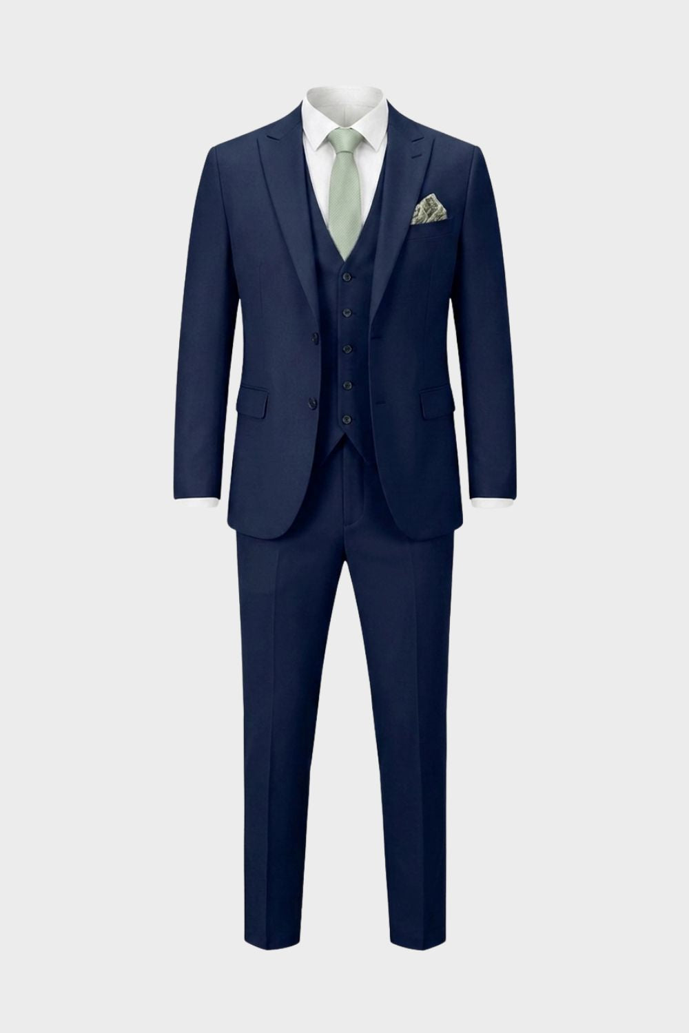 Men's Suits – Three-Piece Single-Button Suit with Vest and Slim Silhouette for Weddings & Formal Ceremonies