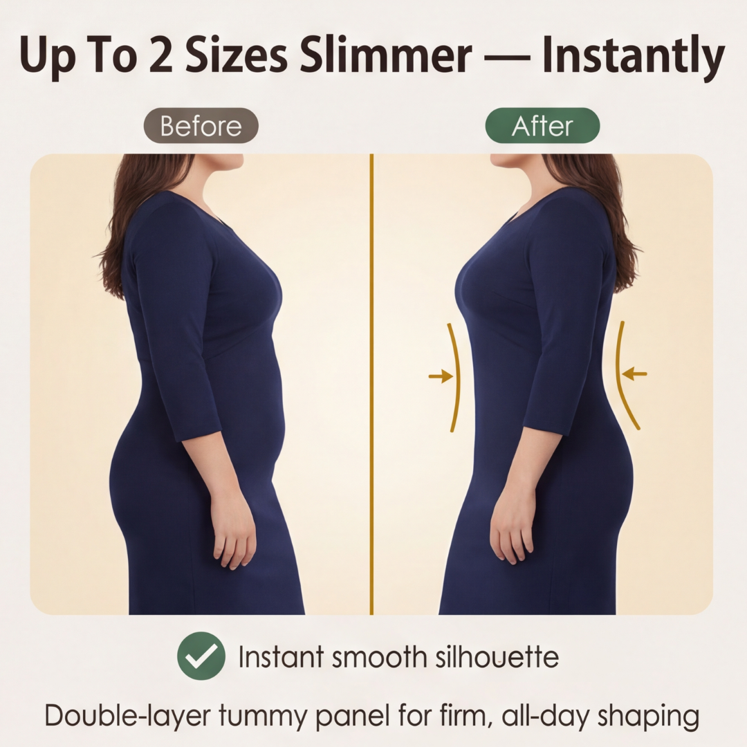 Women's shaping bodysuit without sleeves with a V-neck that slims