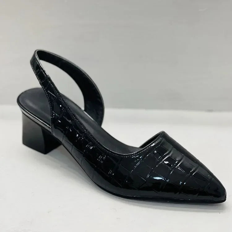 Women’s Pointed Toe Slingback Heels with Block Heel