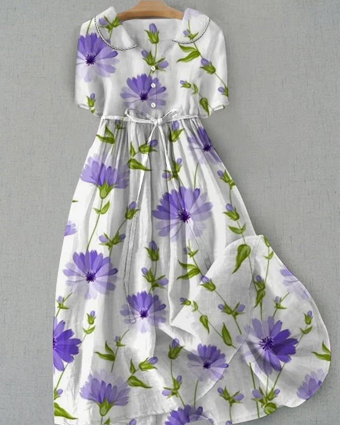 Amélie | Elegant Dress with Lavender Flowers