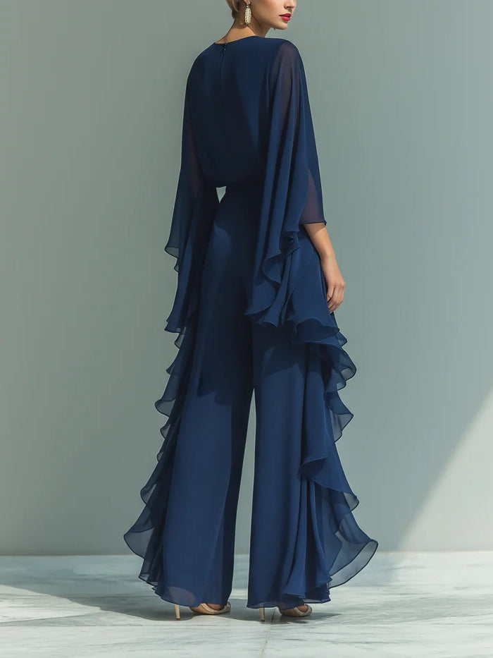 Aurora | Elegant Complete Chiffon Set with Ruffles