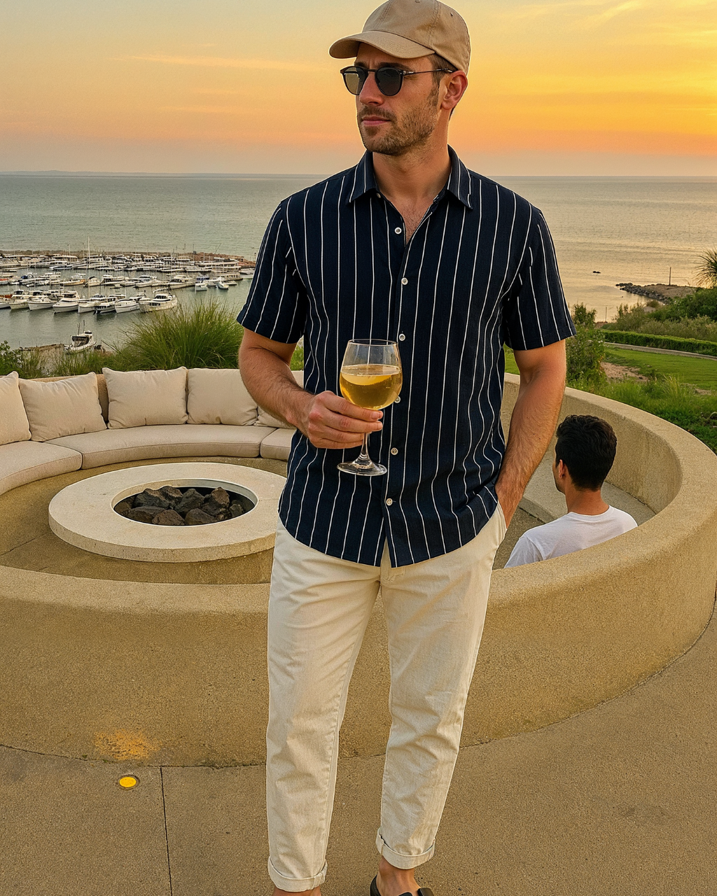 Striped Men's Set – Shirt & Pants for Spring, Summer & Autumn