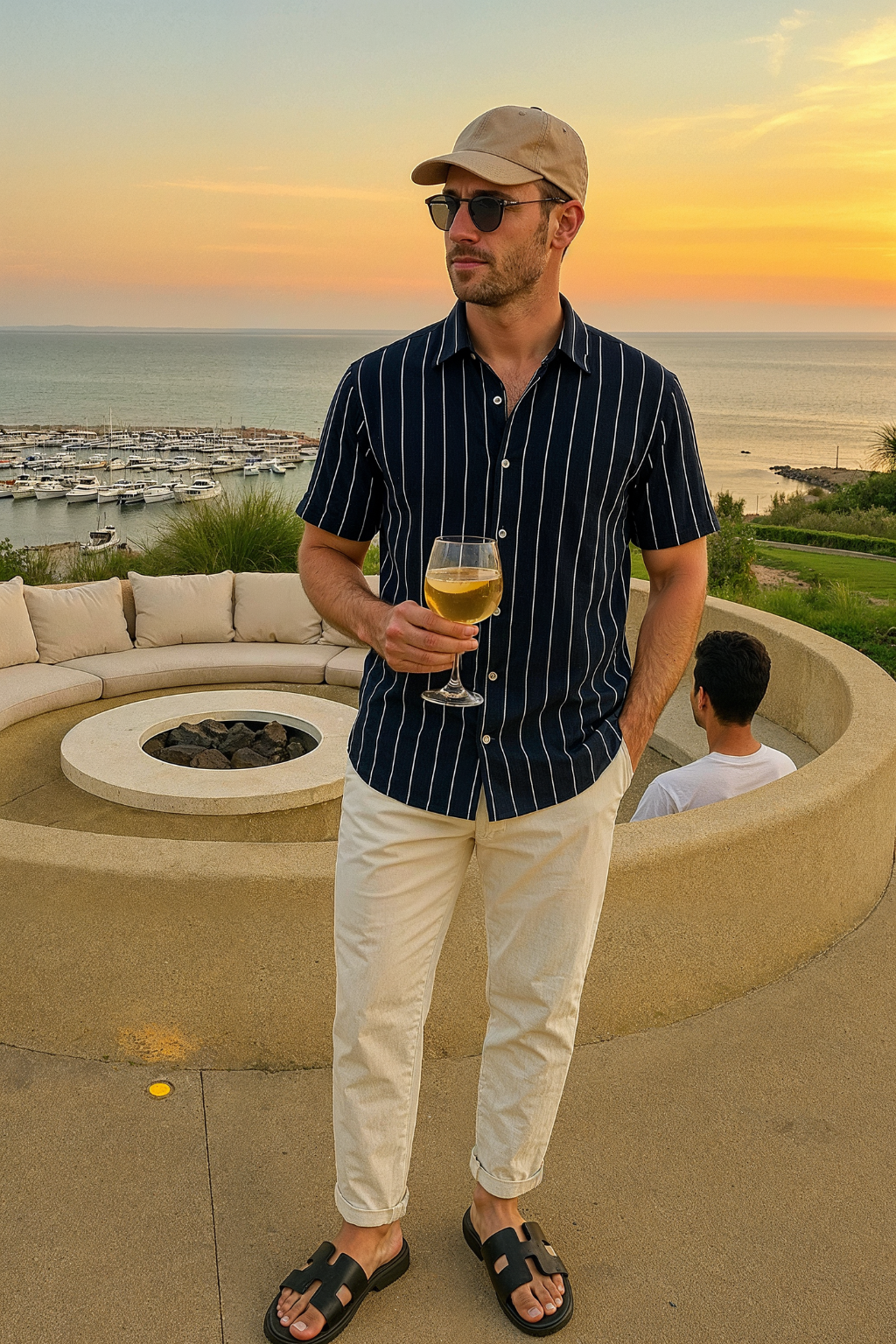 Striped Men's Set – Shirt & Pants for Spring, Summer & Autumn