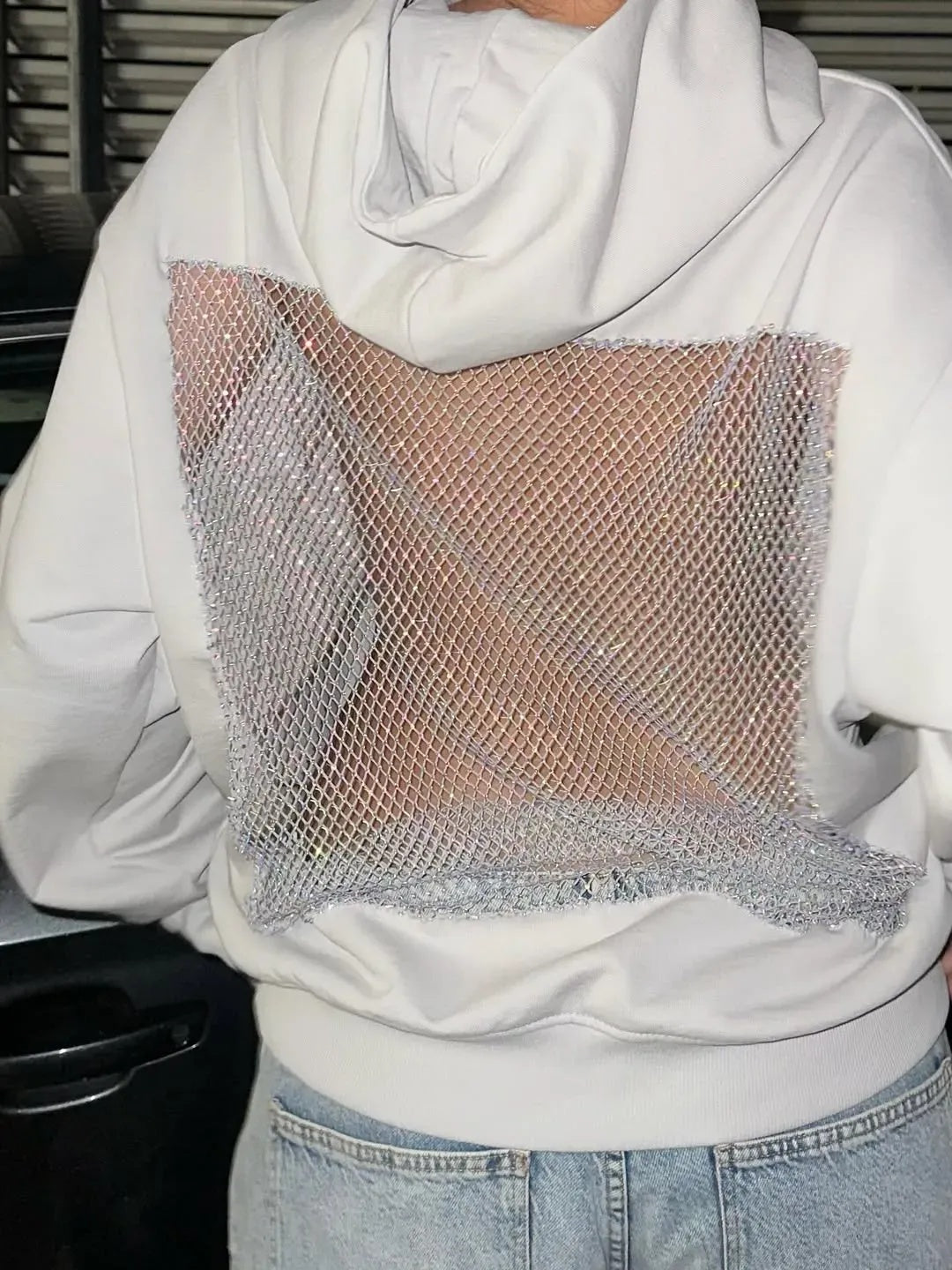 Women's Hoodie | Oversized with Decorative Application on the Back