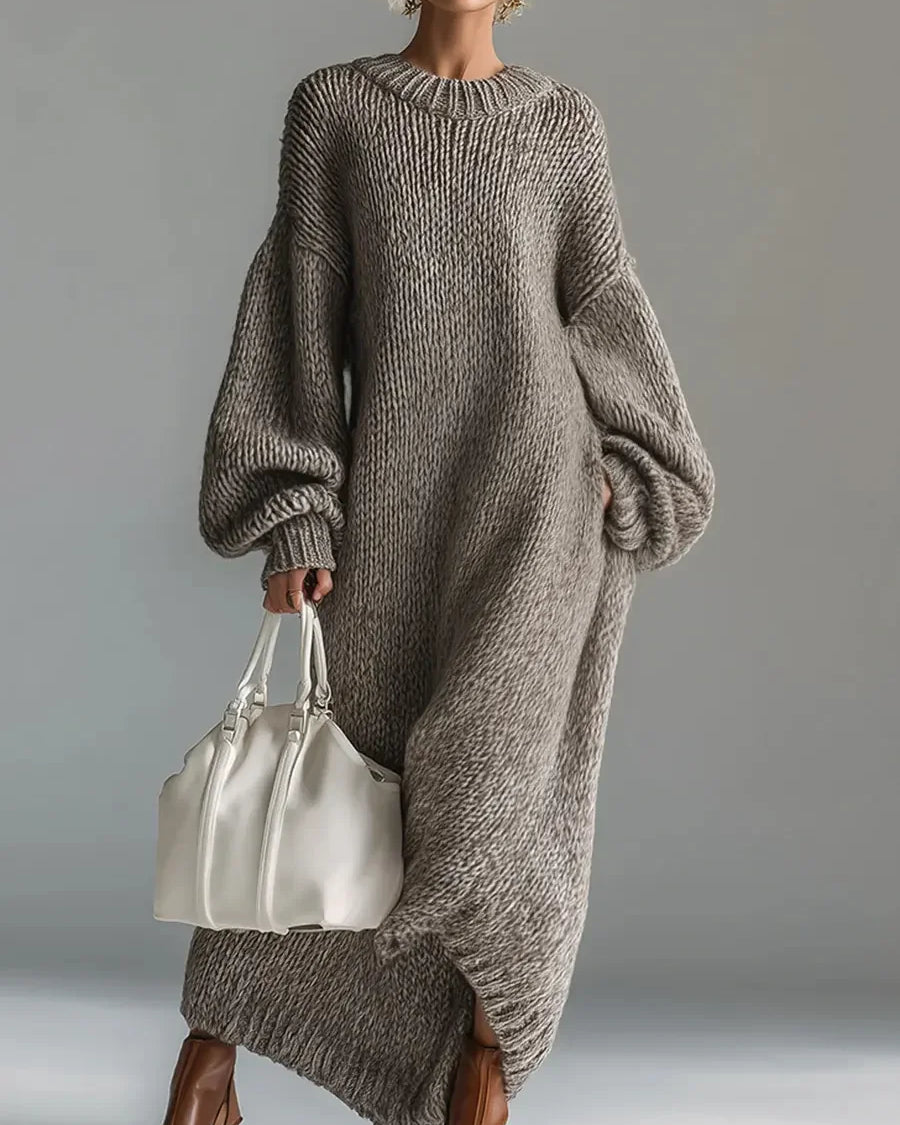 Knit Dress with Long Sleeves