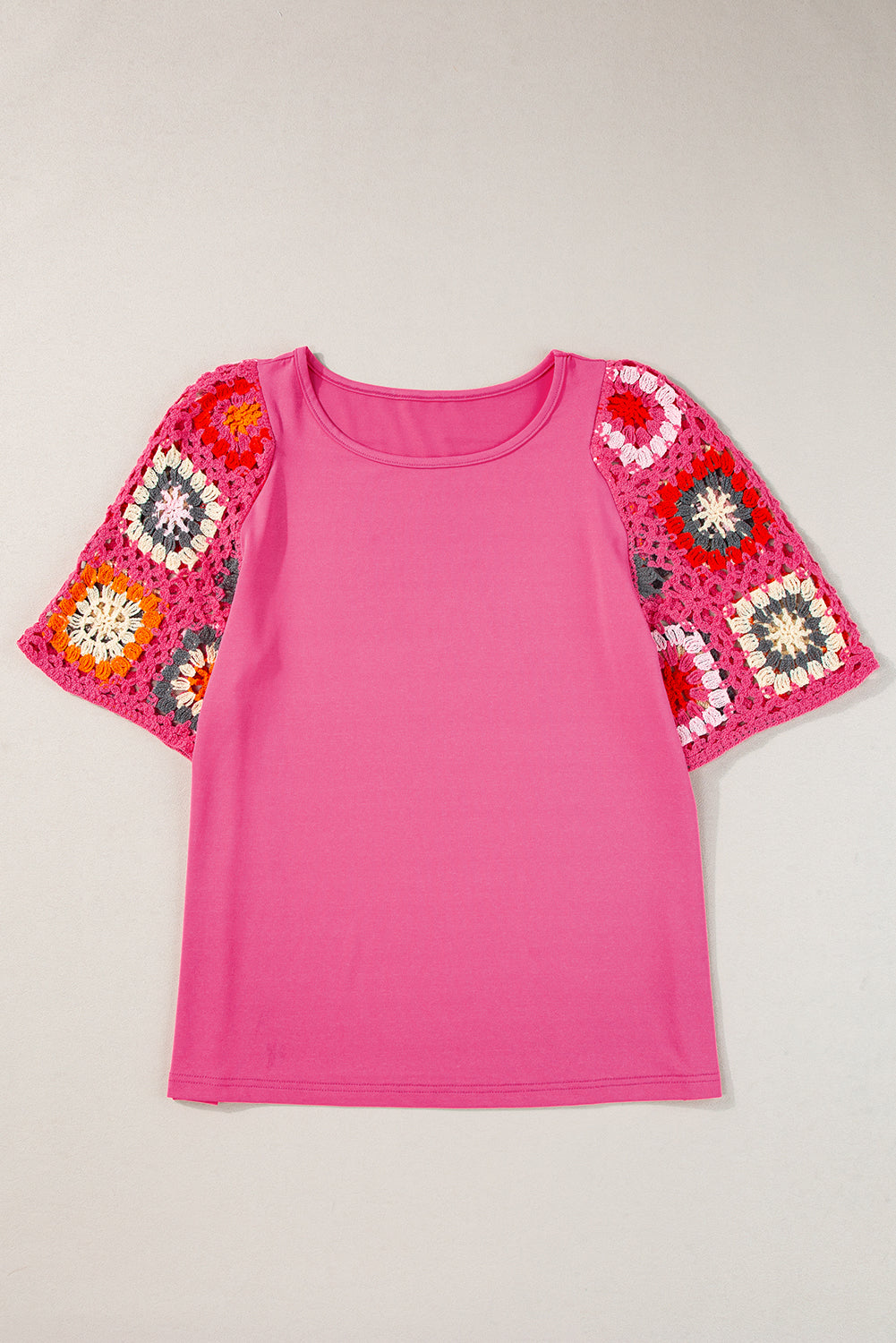 Meribeth | Crochet Top with Floral Pattern