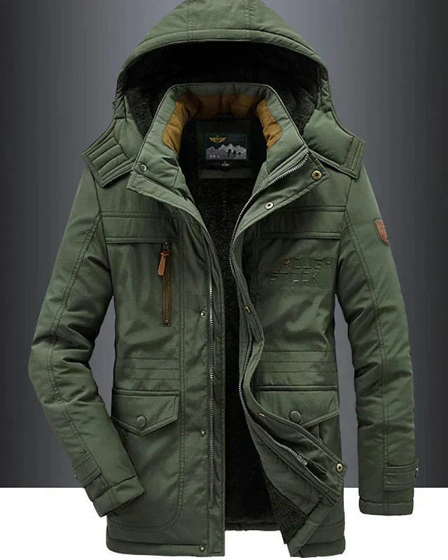 Men's Jacket | Insulated Jacket with Hood and Numerous Pockets