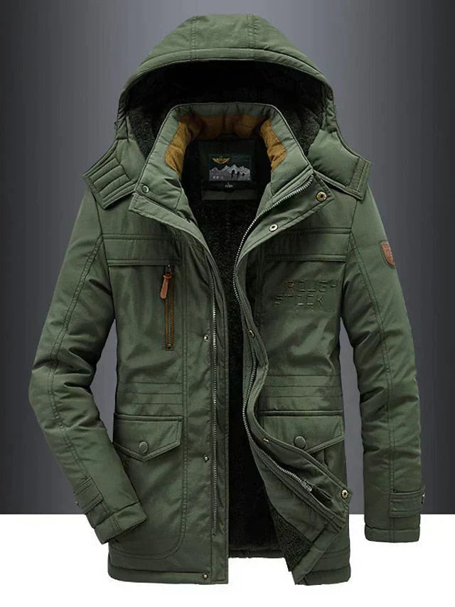Men's Jacket | Insulated Jacket with Hood and Numerous Pockets