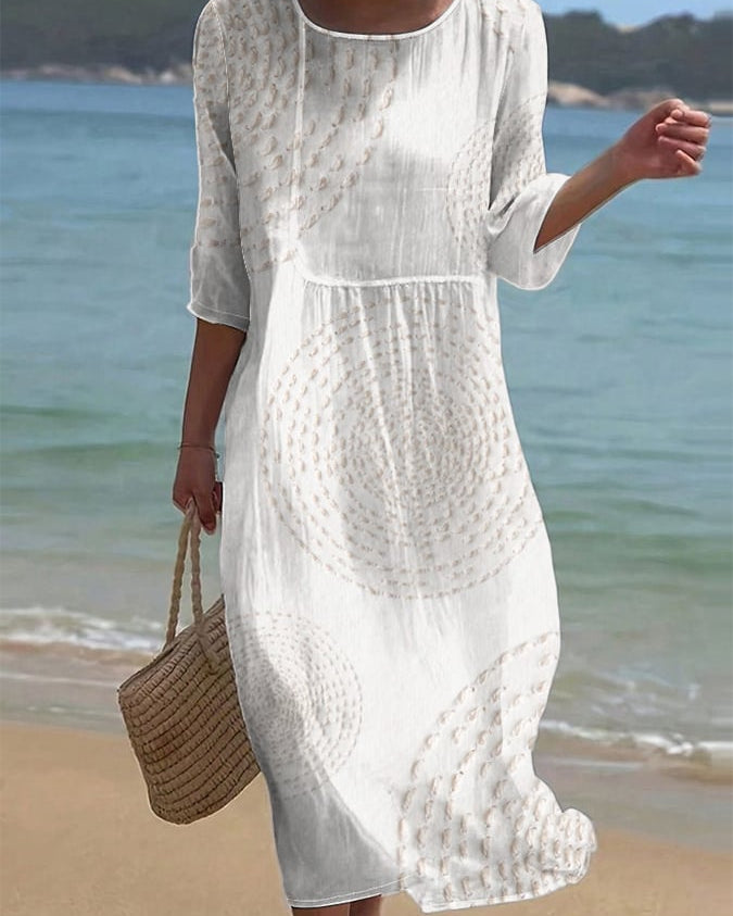 Daphne | Stylish Casual Dress in Simple Solid Color Design
