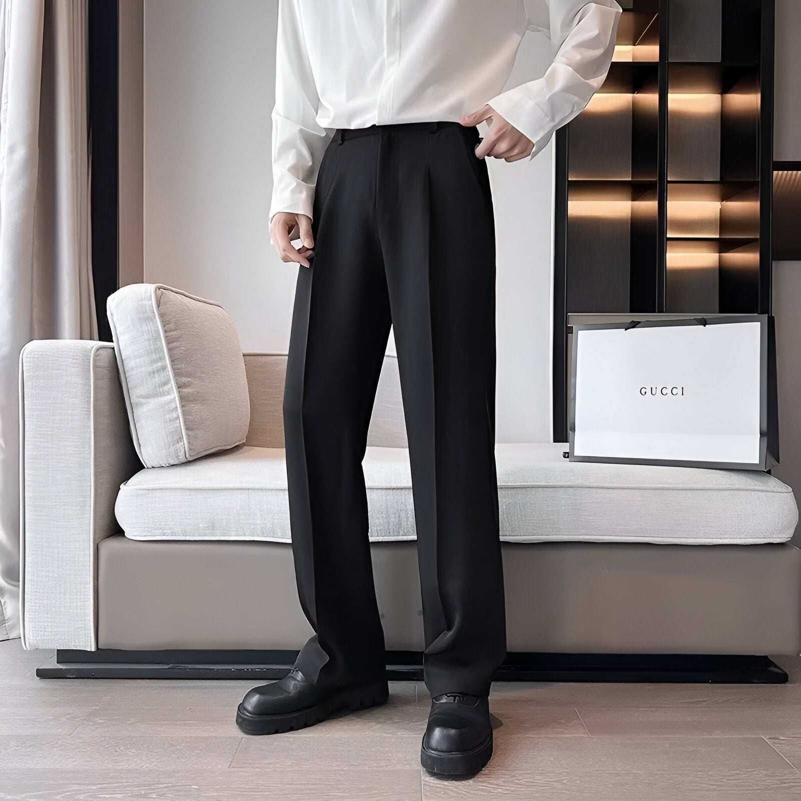Men’s Ribbed Polo Set – Breathable & Stylish