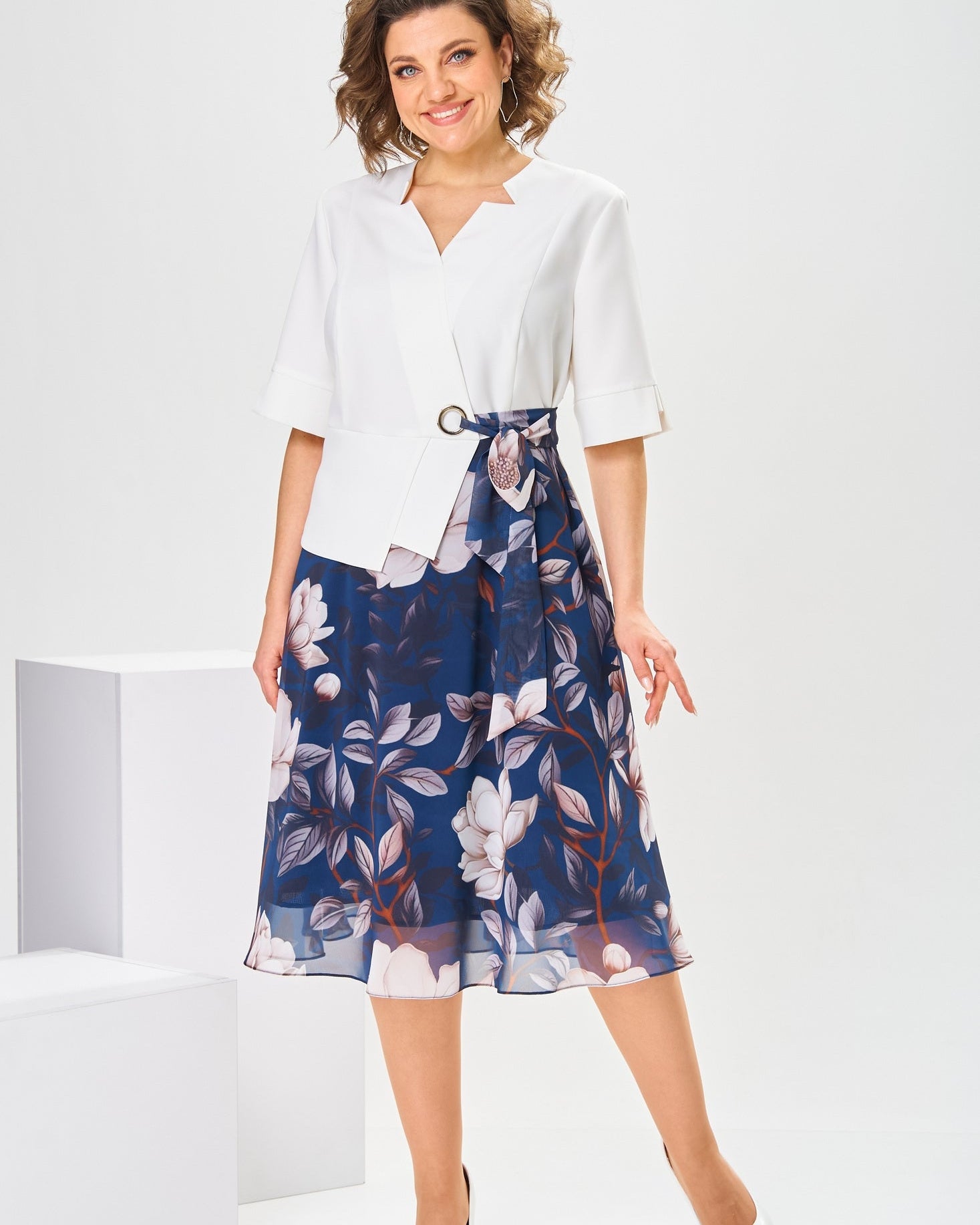 Marjorie | High-Quality Dress with Cotton-Silk Blend