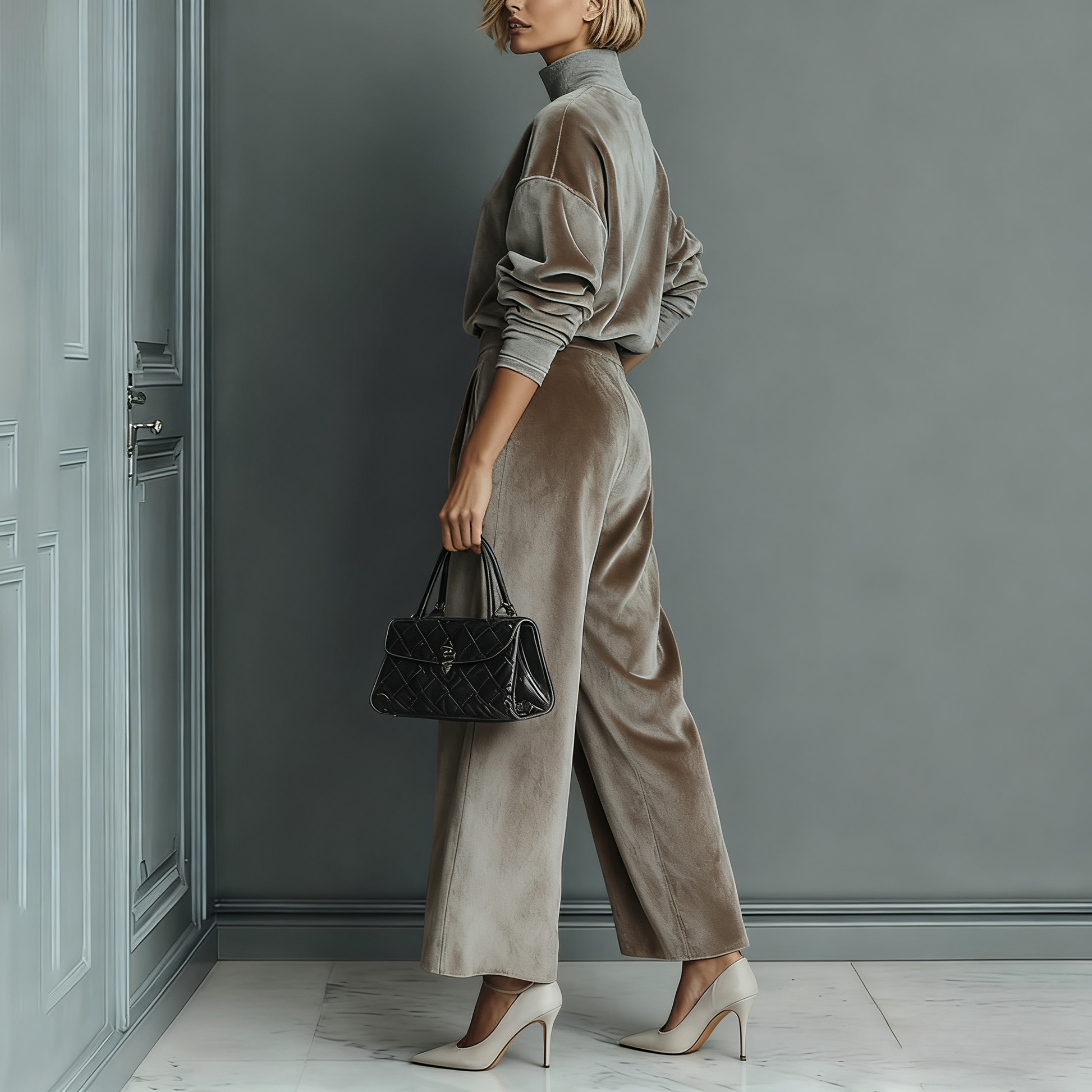 Women's Sporty Casuals for Fall and Winter Made from Warm Velvet Material