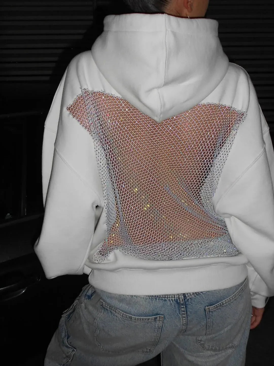Women's Hoodie | Oversized with Decorative Application on the Back