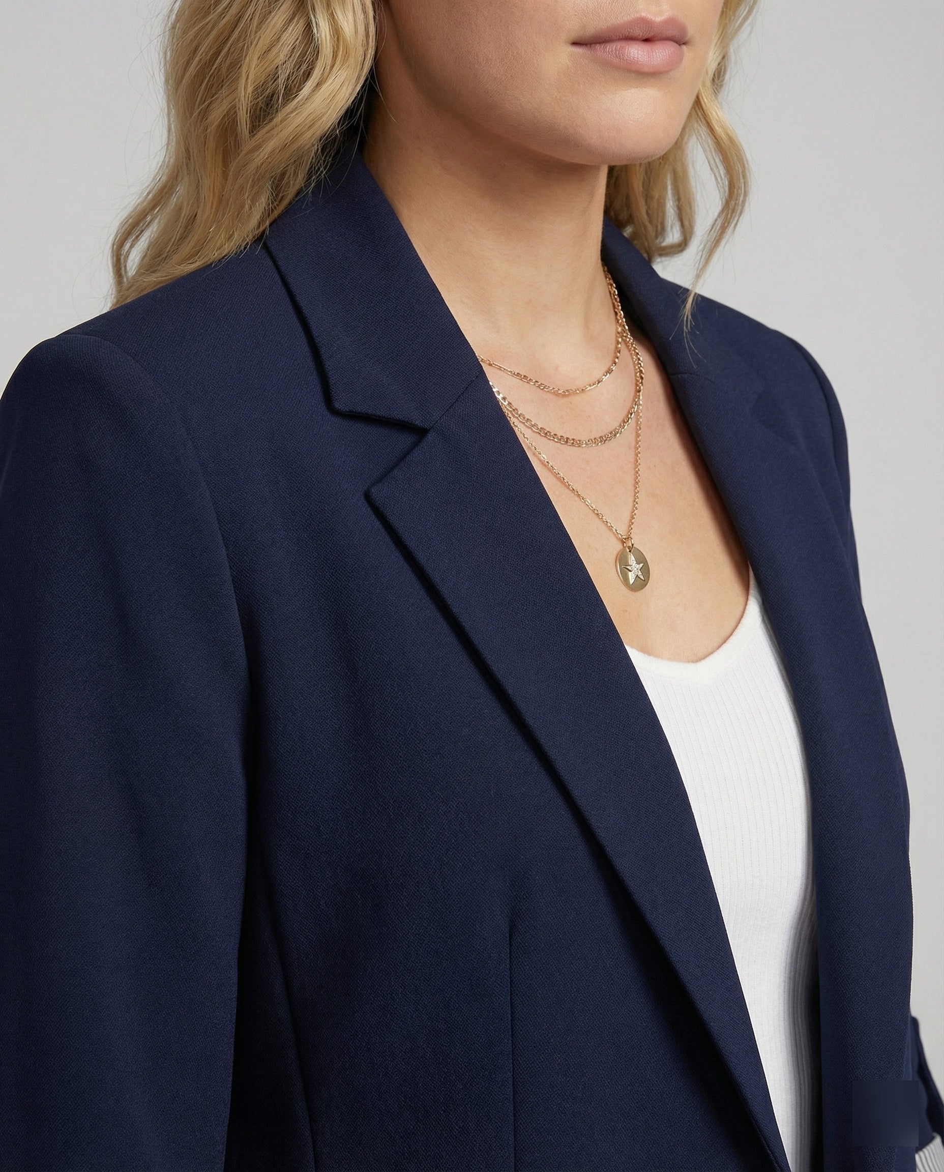 Women’s Casual Tailored Blazer with Rolled Sleeves