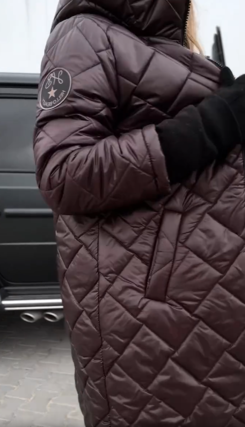 Women's Winter Quilted Jacket with High Collar